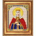 Людмила Святая Мученица, ткань с рисунком для вышивки бисером 13,5х16,5см Благовест