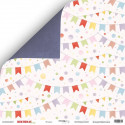 Флажки из коллекции Birthday Party, лист двусторонней бумаги 30х30см, 190гр/м Scrapmir